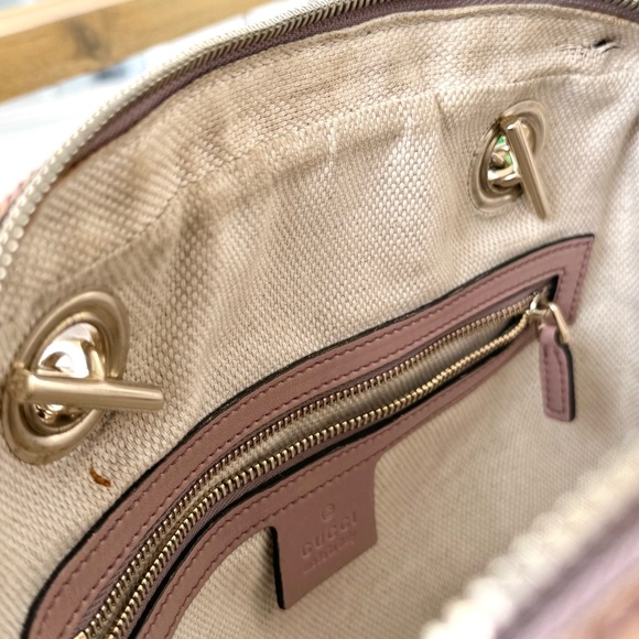 Gucci SoHo Small Tan Patent Leather Top Zip Chain Strap Tassel Shoulder Bag - Picture 15 of 17